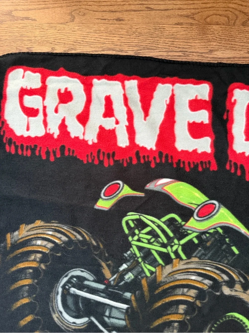 2006 Monster  Jam Grave Digger  Multicolor Monster Truck  Fleece Blanket